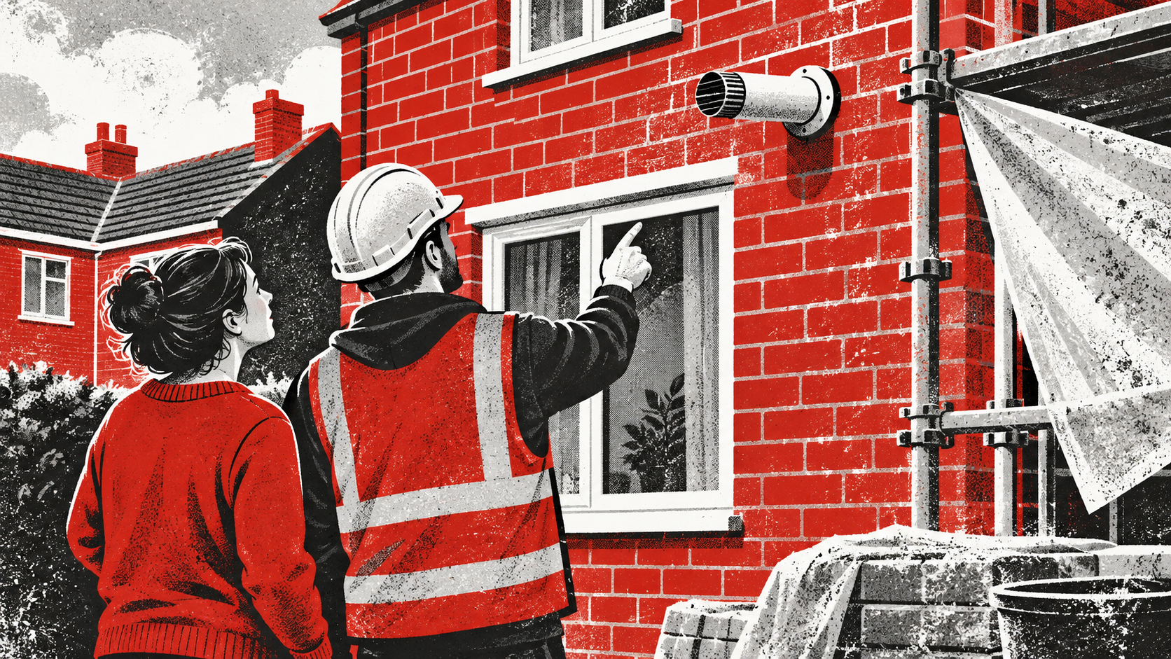 What should a homeowner check after building work near a boiler flue? — Incredaboil guide