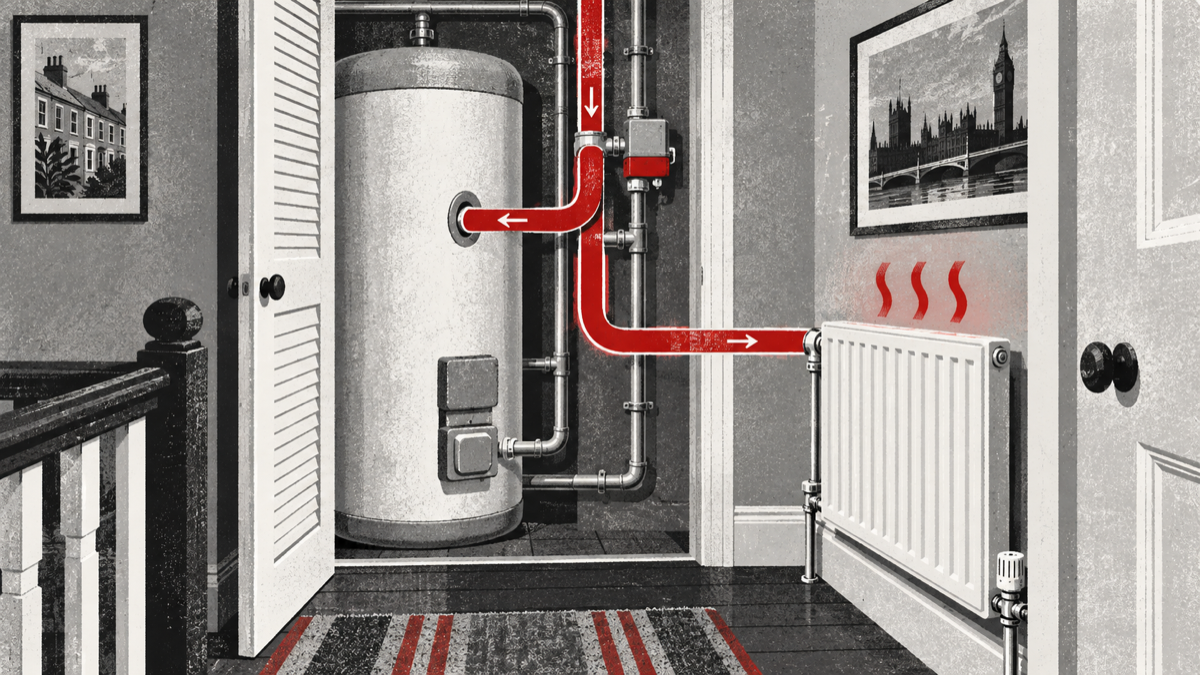 Why does the heating come on while the hot-water cylinder is reheating? — Incredaboil guide
